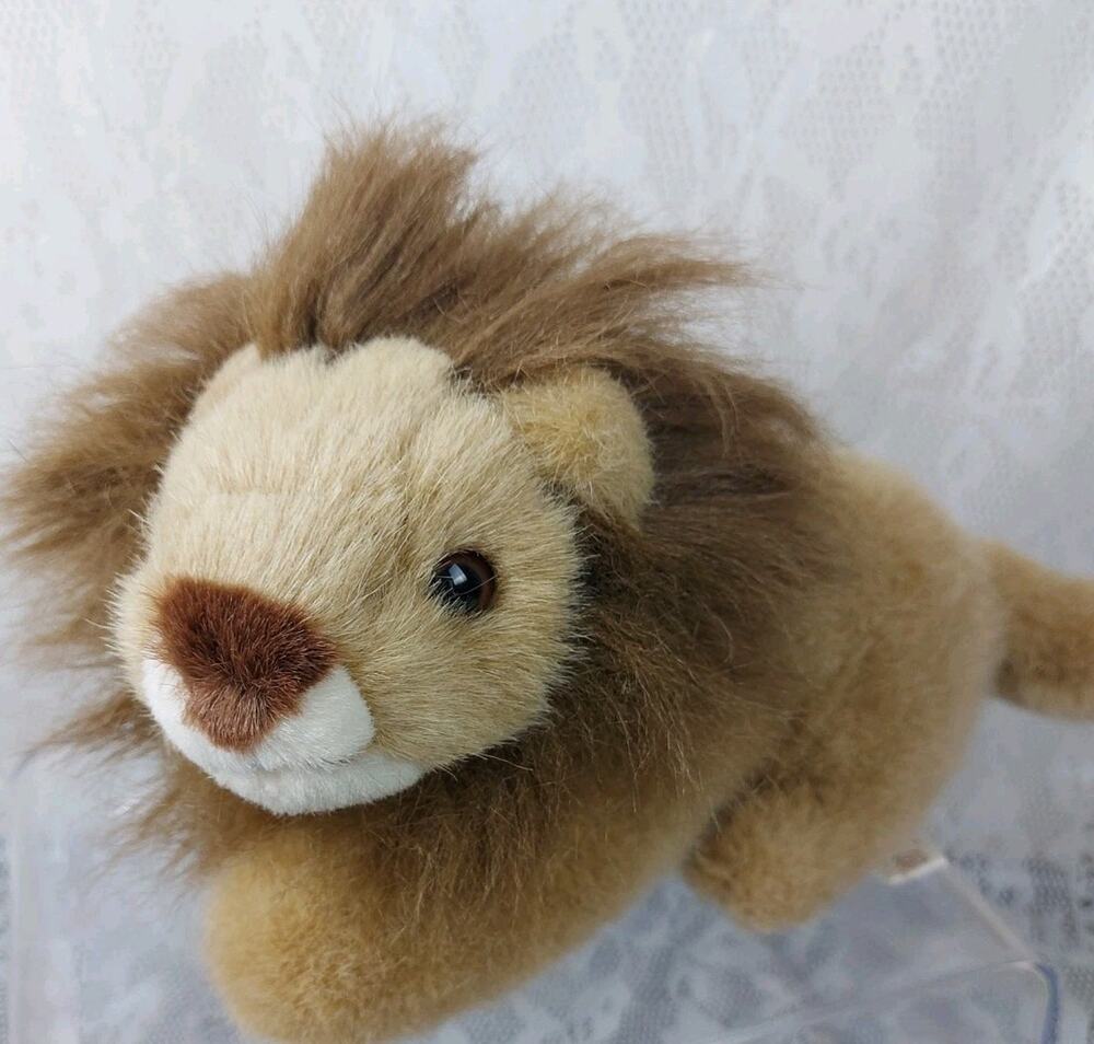 America Wego Lion Brown Tan Zoo Jungle 10" Plush Stuffed Animal Toy Vintage